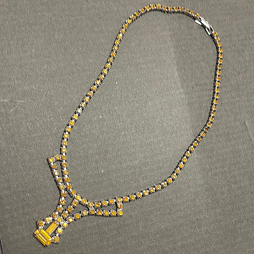 Yellow Crystal Necklace